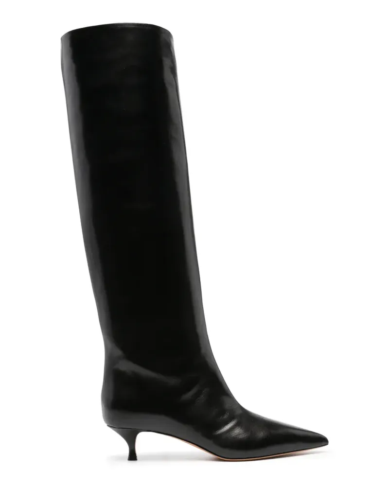 Le Monde Béryl Babouche Stiefel aus Leder - Schwarz Schwarz