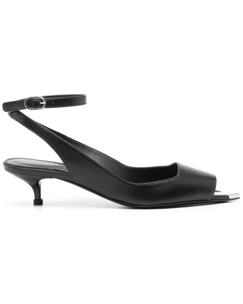 Alexander McQueen Punk Sandalen mit Knöchelriemen 40mm - Schwarz Schwarz