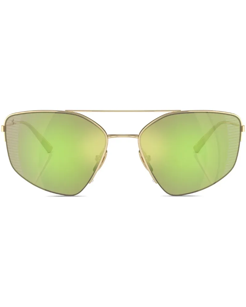 Ferrari Sonnenbrille mit geometrischem Gestell - Gold Gold