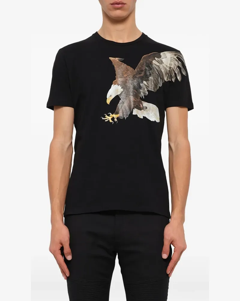 Neil Barrett T-Shirt mit Adler-Print - Schwarz Schwarz