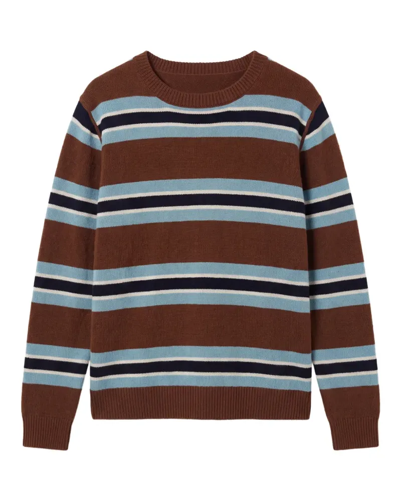 Reformation Gestreifter Kaschmirpullover - Braun Braun