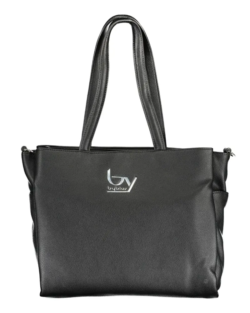 Byblos chain-strap logo-plaque tote bag - Schwarz Schwarz