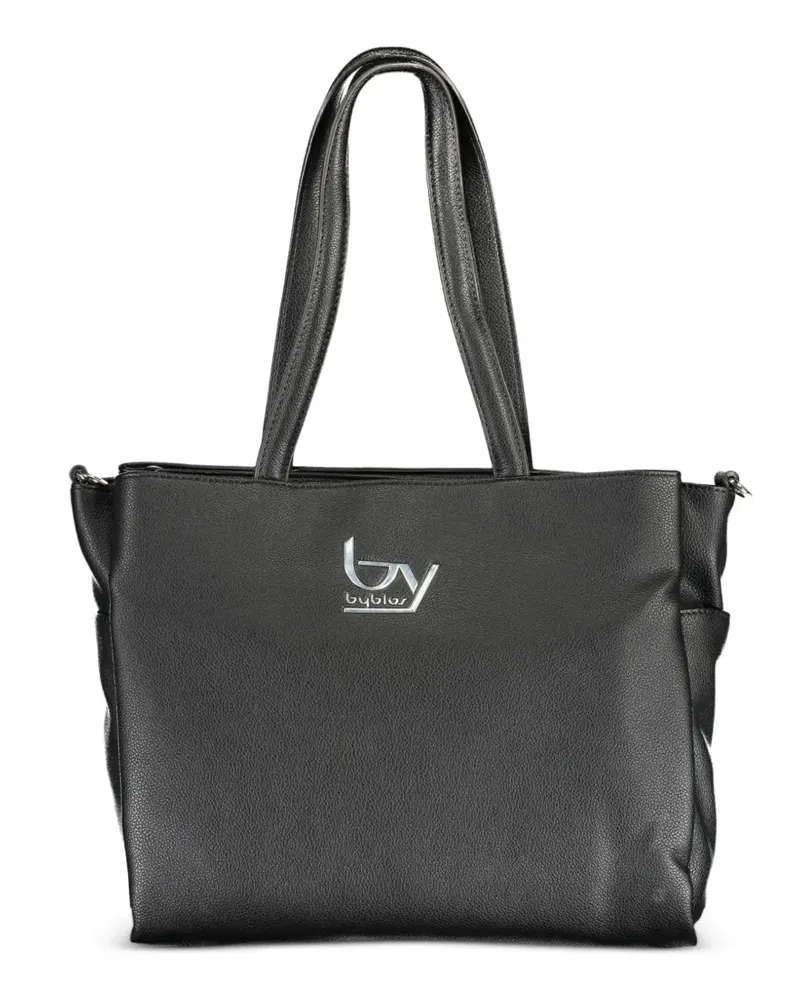 Byblos chain-strap logo-plaque tote bag - Schwarz Schwarz