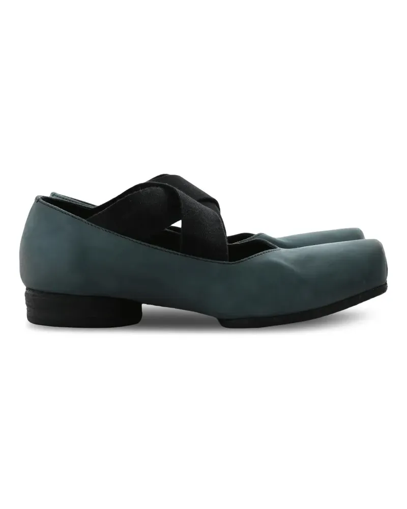Uma Wang Flache Pumps mit überkreuzten Riemen - Blau Blau