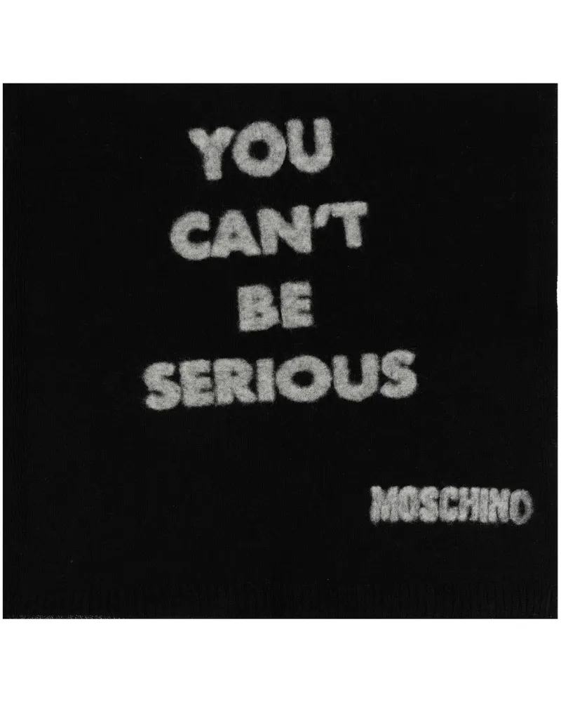 Moschino You Can't Be Serious Schal - Schwarz Schwarz