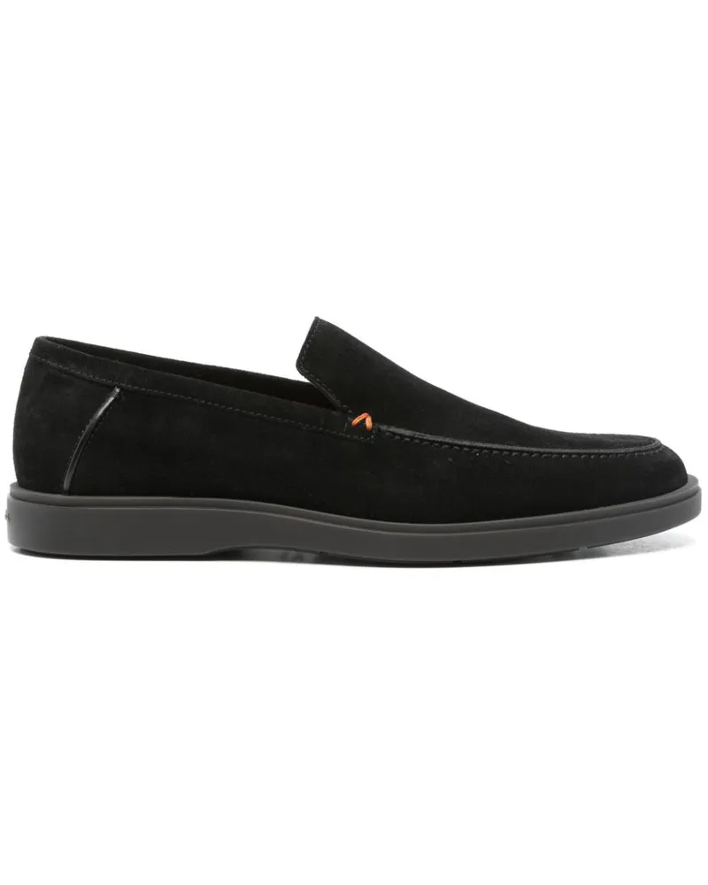 Santoni Loafer aus Wildleder - Schwarz Schwarz