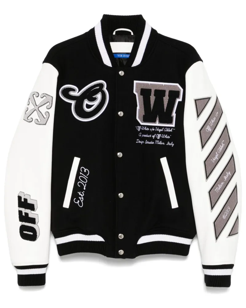 OFF-WHITE Lea Collegejacke - Schwarz Schwarz
