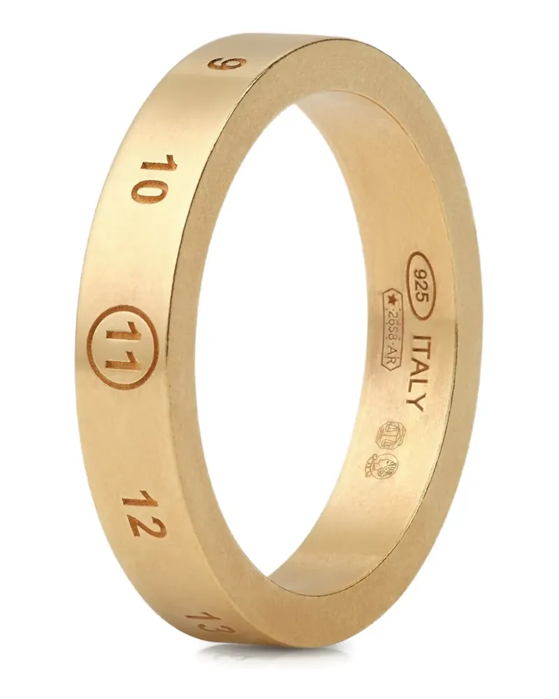 Maison Margiela Number Logo engraved ring - Gold Gold