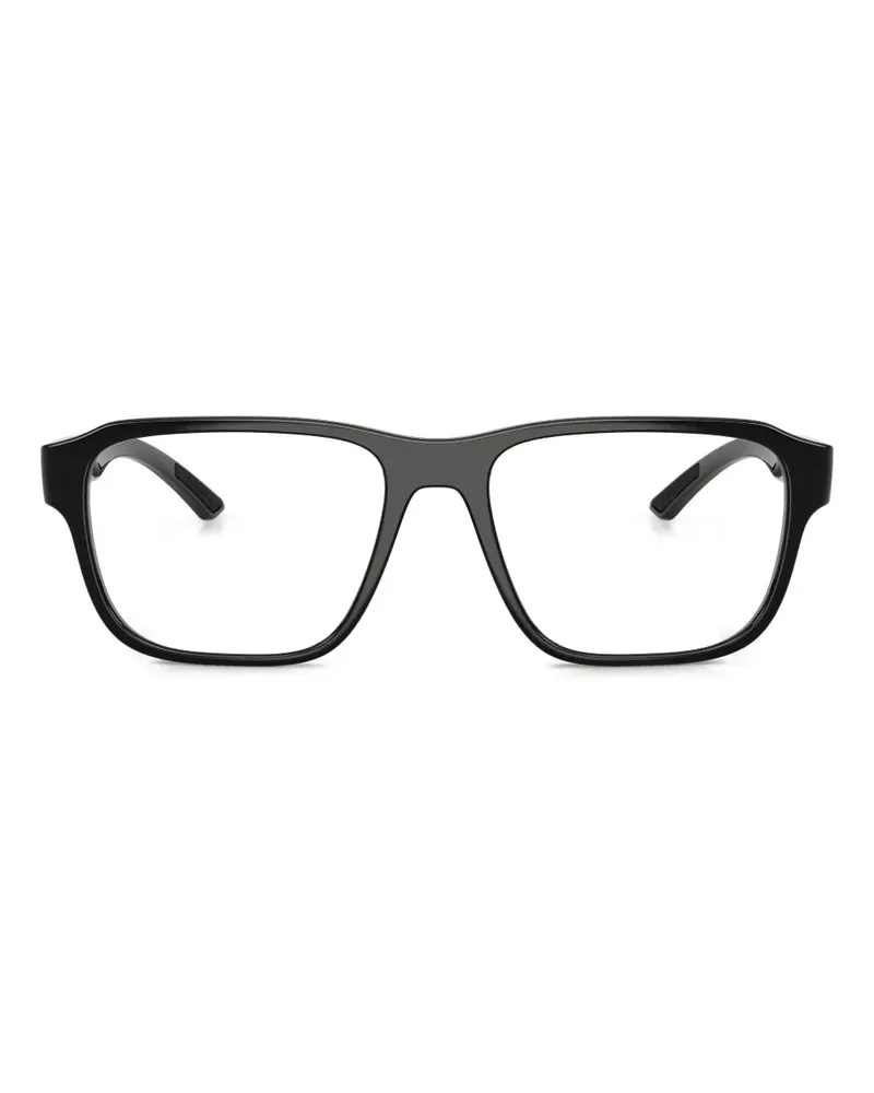 Prada Brille mit eckigem Gestell - Schwarz Schwarz