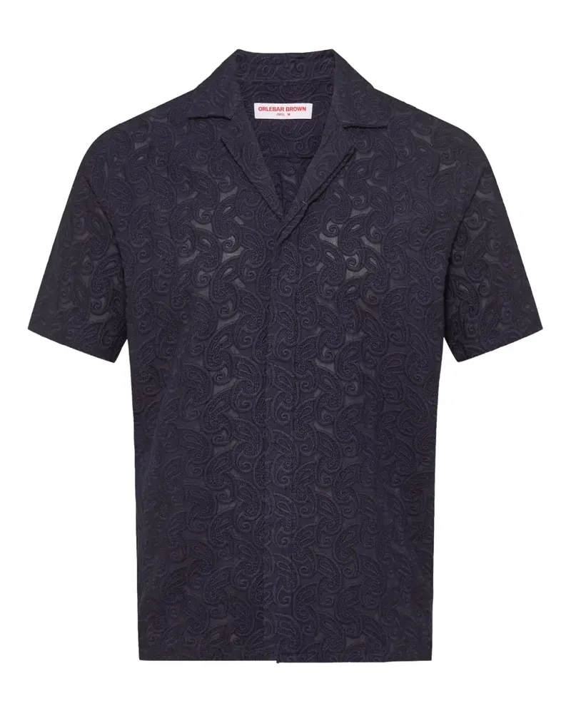 Orlebar Brown Besticktes Hemd - Blau Blau