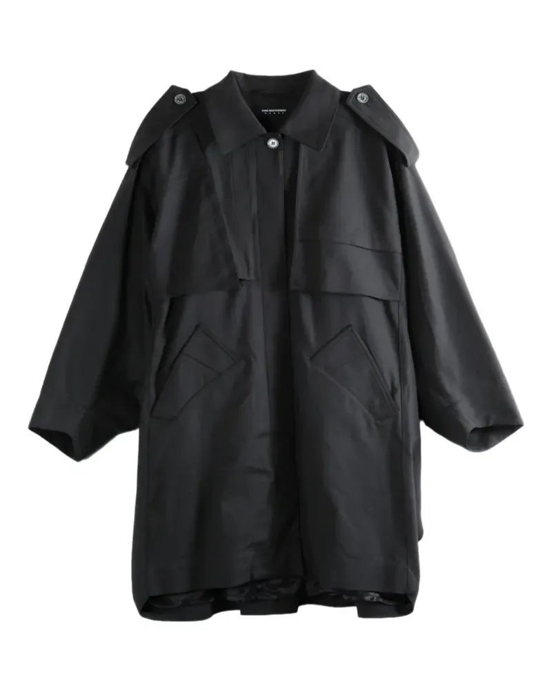 KIKO KOSTADINOV epaulette-detail panelled coat - Schwarz Schwarz