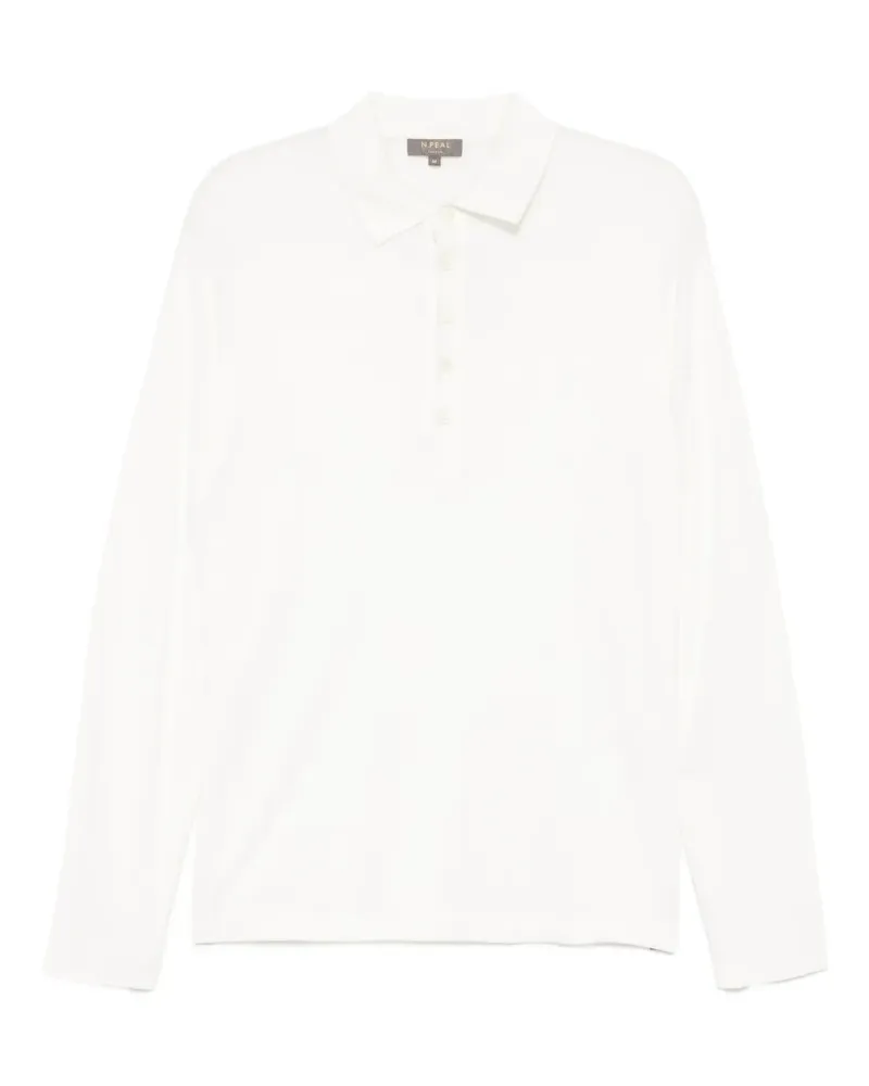 N.Peal Klassisches Poloshirt - Weiß Weiß