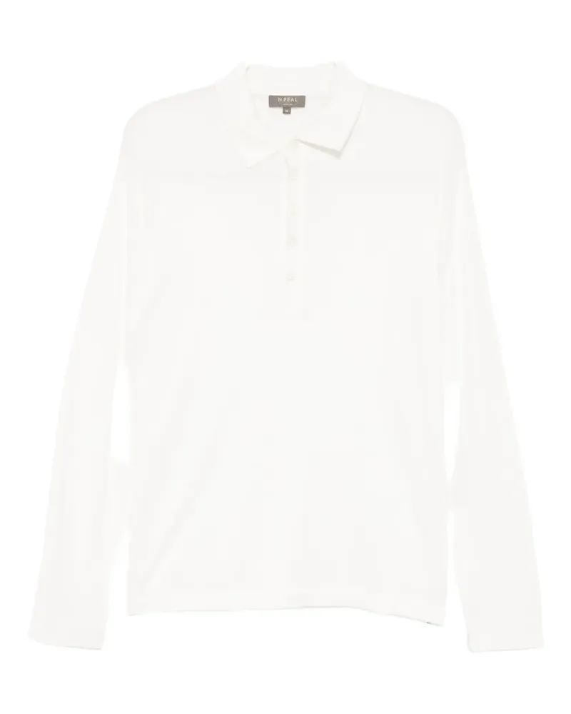 N.Peal Klassisches Poloshirt - Weiß Weiß