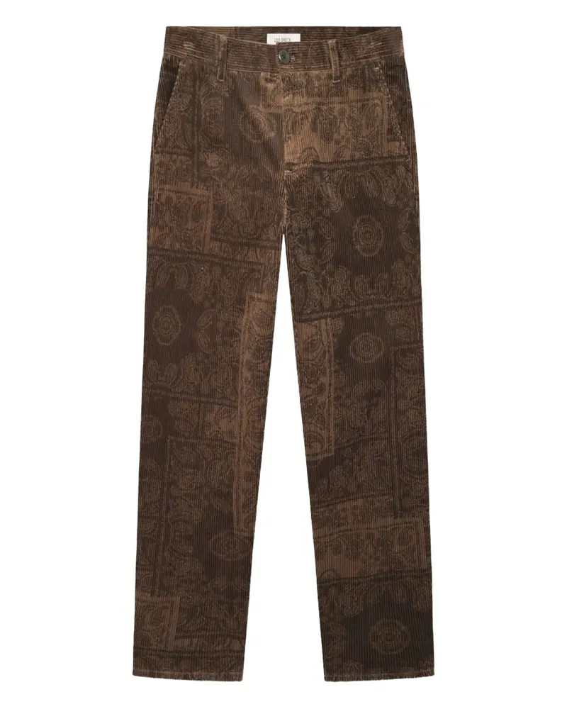 LES DEUX Kody Hose aus Cord mit Paisleymuster - Braun Braun
