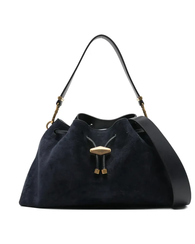 Jimmy Choo Bon Bon suede shoulder bag - Blau Blau