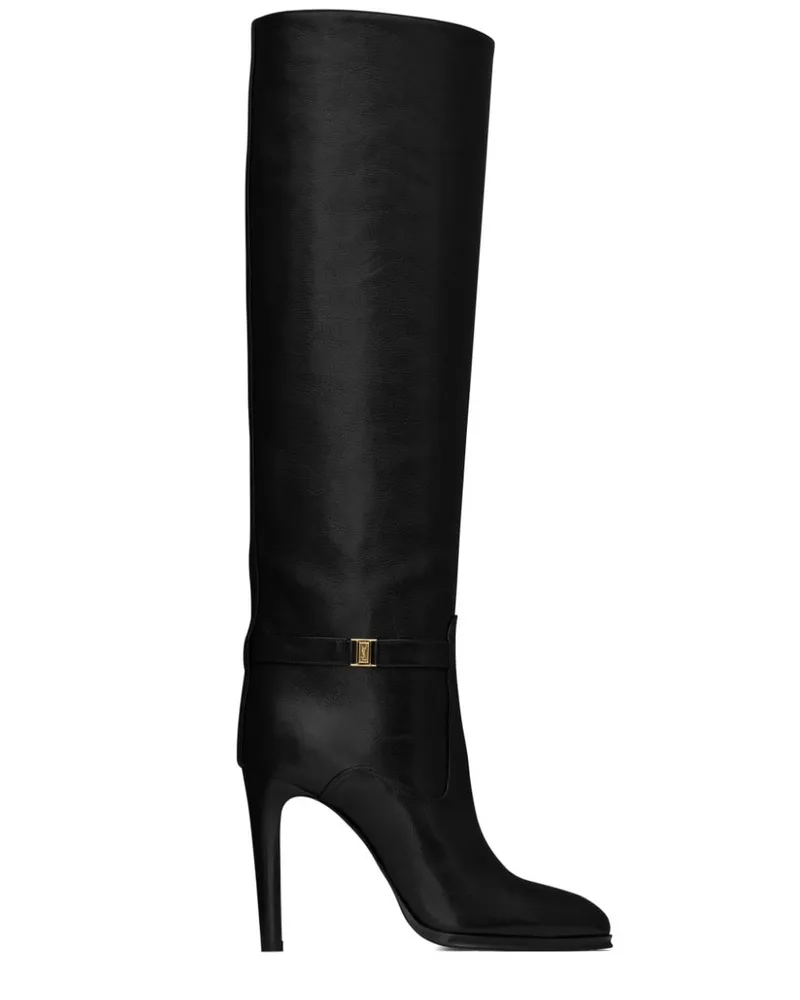 Saint Laurent Stiefel mit spitzer Kappe 100mm - Schwarz Schwarz