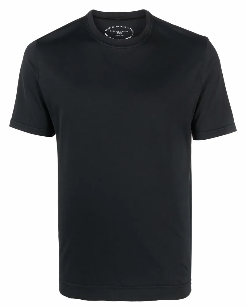 Fedeli T-Shirt mit rundem Ausschnitt - Schwarz Schwarz