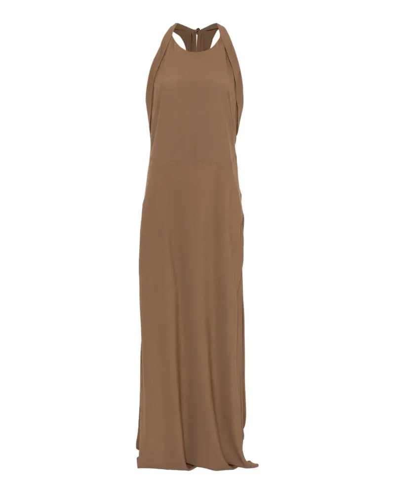 Blumarine Maxikleid mit Neckholder - Braun Braun