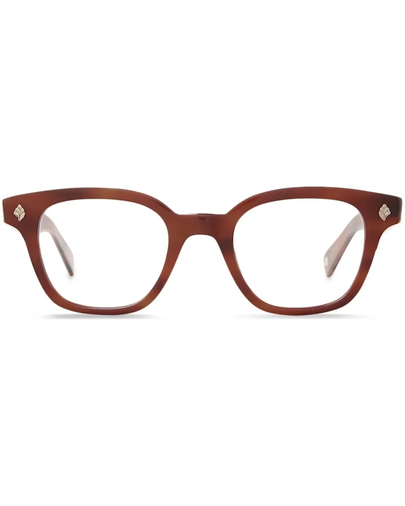 Garrett Leight Brille mit geometrischem Gestell - Braun Braun