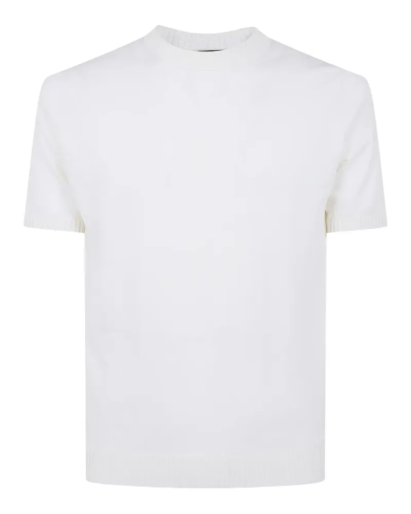 Filippo de Laurentiis ribbed-trim knitted t-shirt - Weiß Weiß