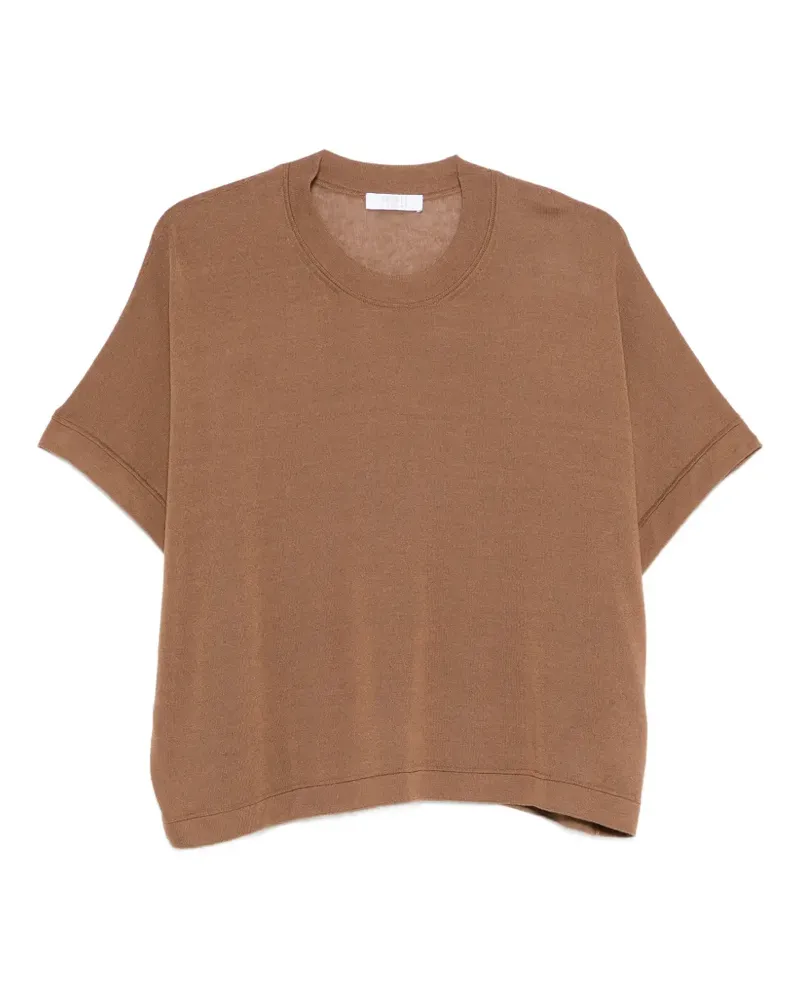 Fedeli Millet T-Shirt mit rundem Ausschnitt - Braun Braun