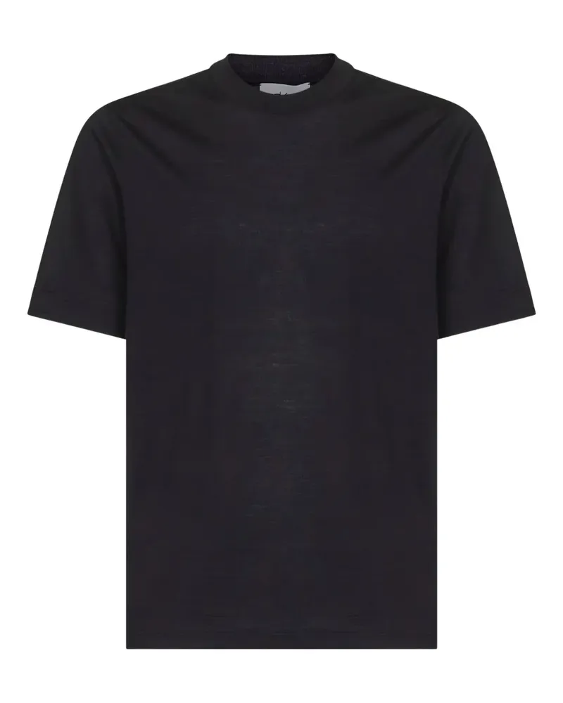 D4.0 T-Shirt mit rundem Ausschnitt - Schwarz Schwarz