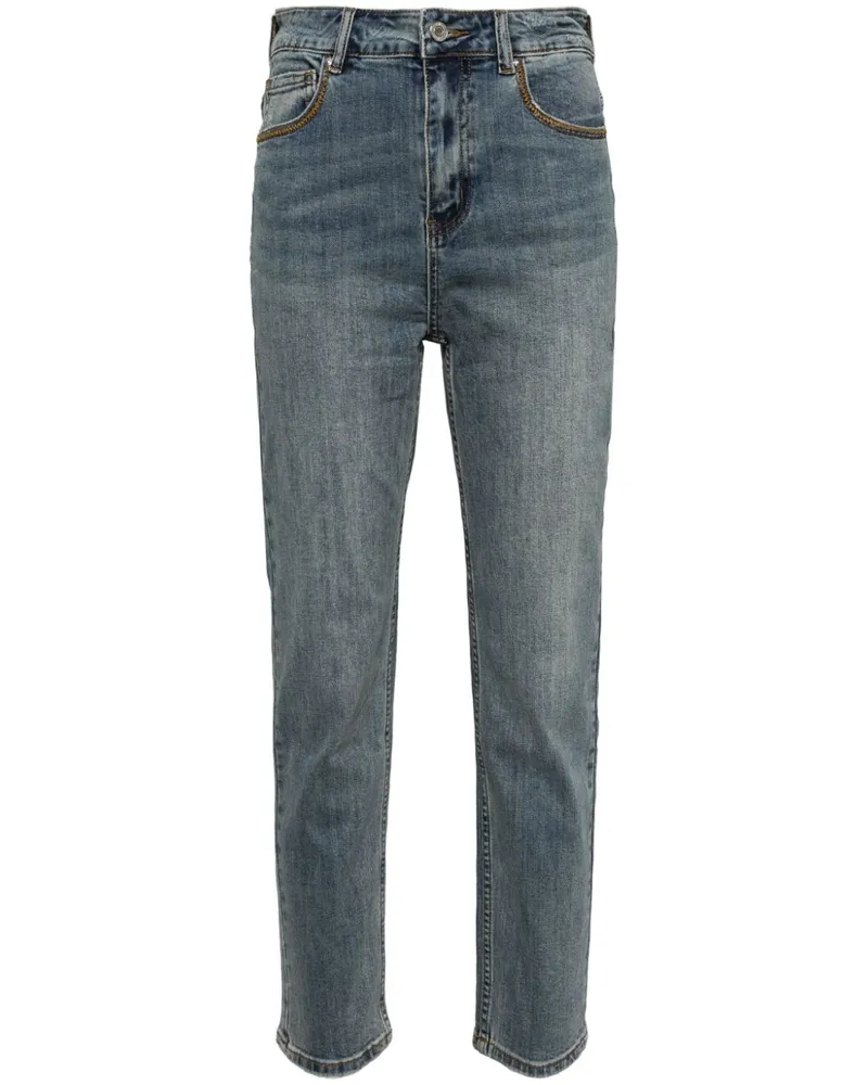 b+ab Tapered-Jeans - Blau Blau