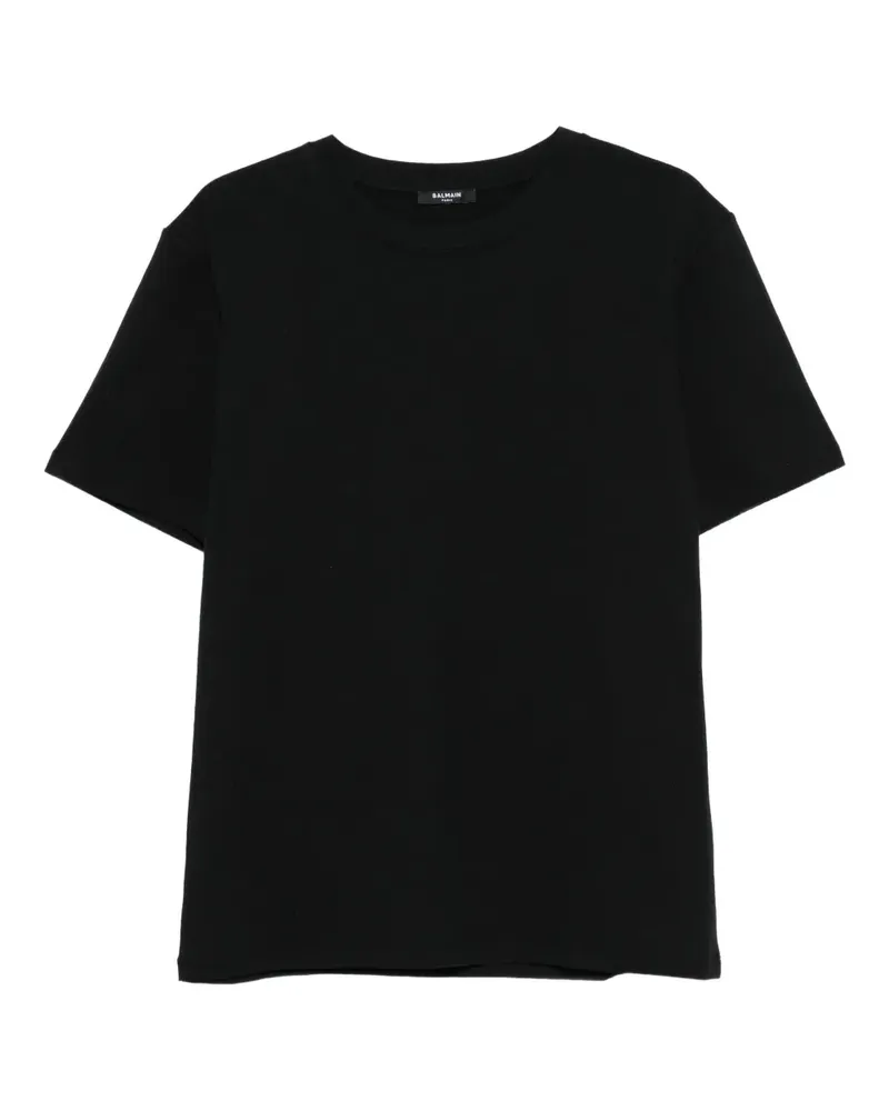 Balmain T-Shirt mit rundem Ausschnitt - Schwarz Schwarz
