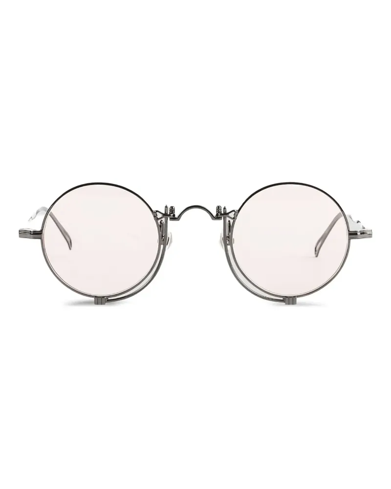 MATSUDA 10601H Sonnenbrille mit rundem Gestell - Silber Silber
