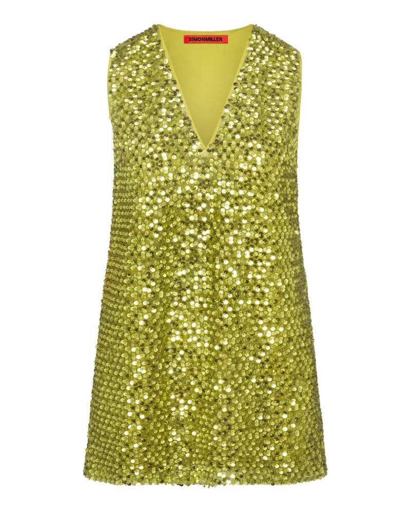Simon Miller Fountain Minikleid mit Pailletten - Grün Grün
