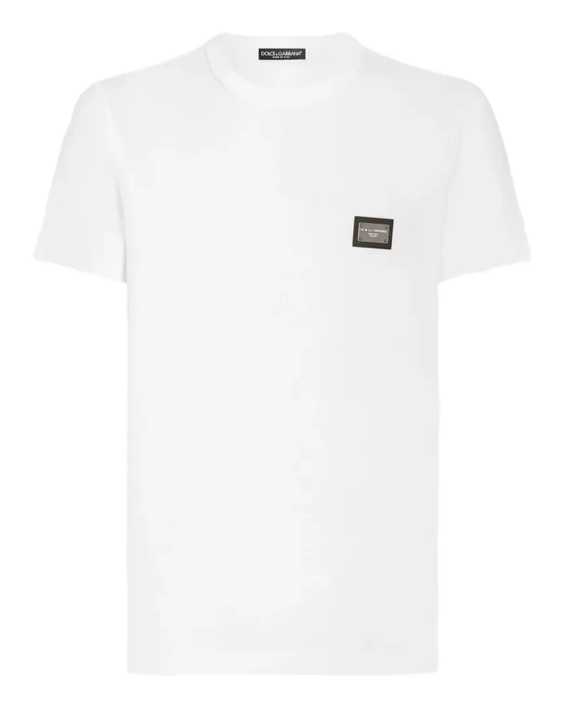 Dolce & Gabbana logo-plaque T-shirt - Weiß Weiß
