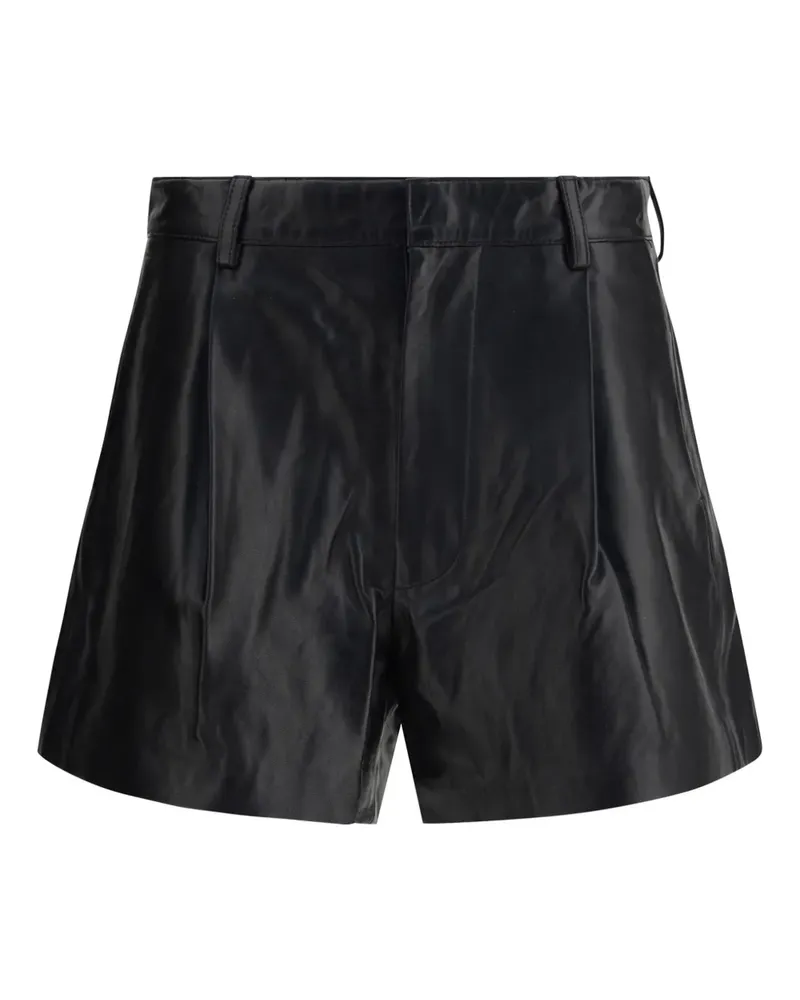 R13 Plissierte Shorts - Schwarz Schwarz