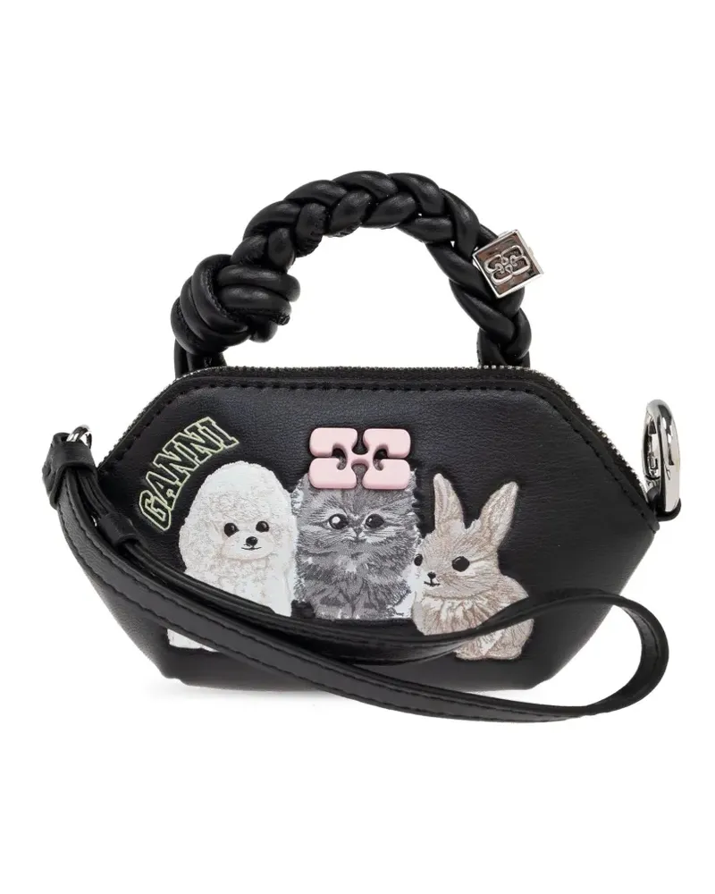 Ganni Handtasche aus Leder - Schwarz Schwarz