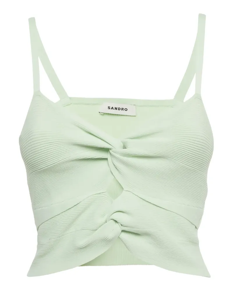 Sandro cut-out sleeveless top - Grün Grün