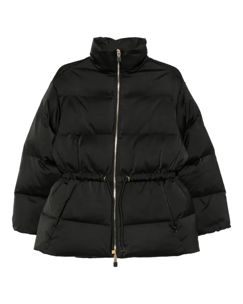 Elisabetta Franchi Gefütterte Jacke mit Kordelzug - Schwarz Schwarz