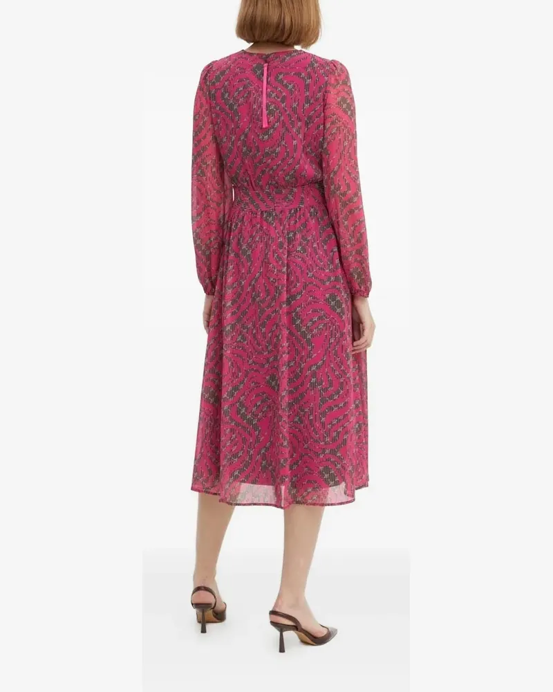 JOOP! Gewickeltes Midikleid mit abstraktem Print - Rosa Rosa