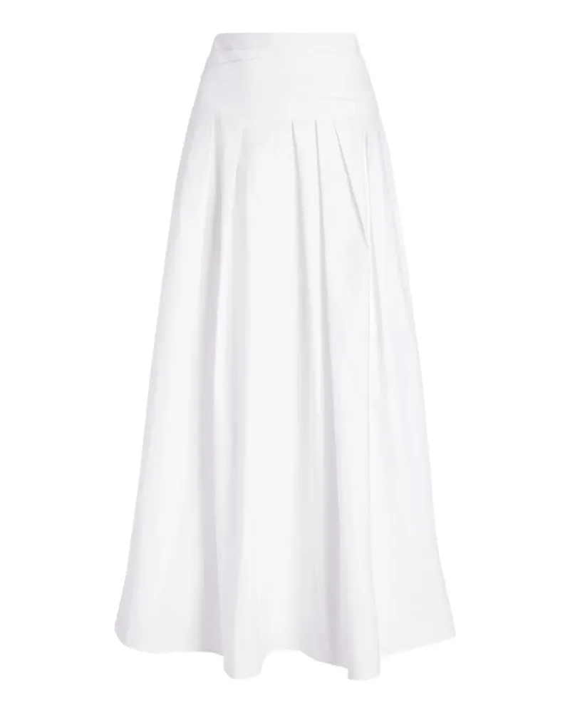 Proenza Schouler Nessa pleated poplin maxi skirt - Weiß Weiß