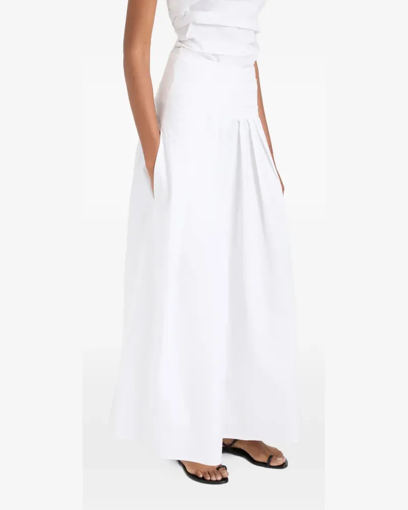 Proenza Schouler Nessa pleated poplin maxi skirt - Weiß Weiß