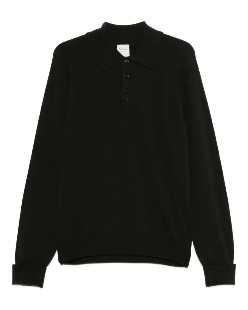 Paul Smith Poloshirt mit Knopfleiste - Schwarz Schwarz