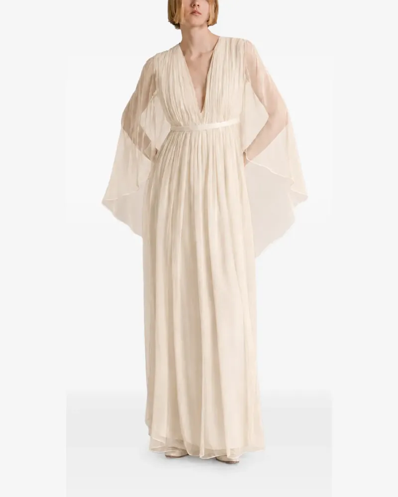 Alberta Ferretti Maxikleid aus Seide - Nude Nude
