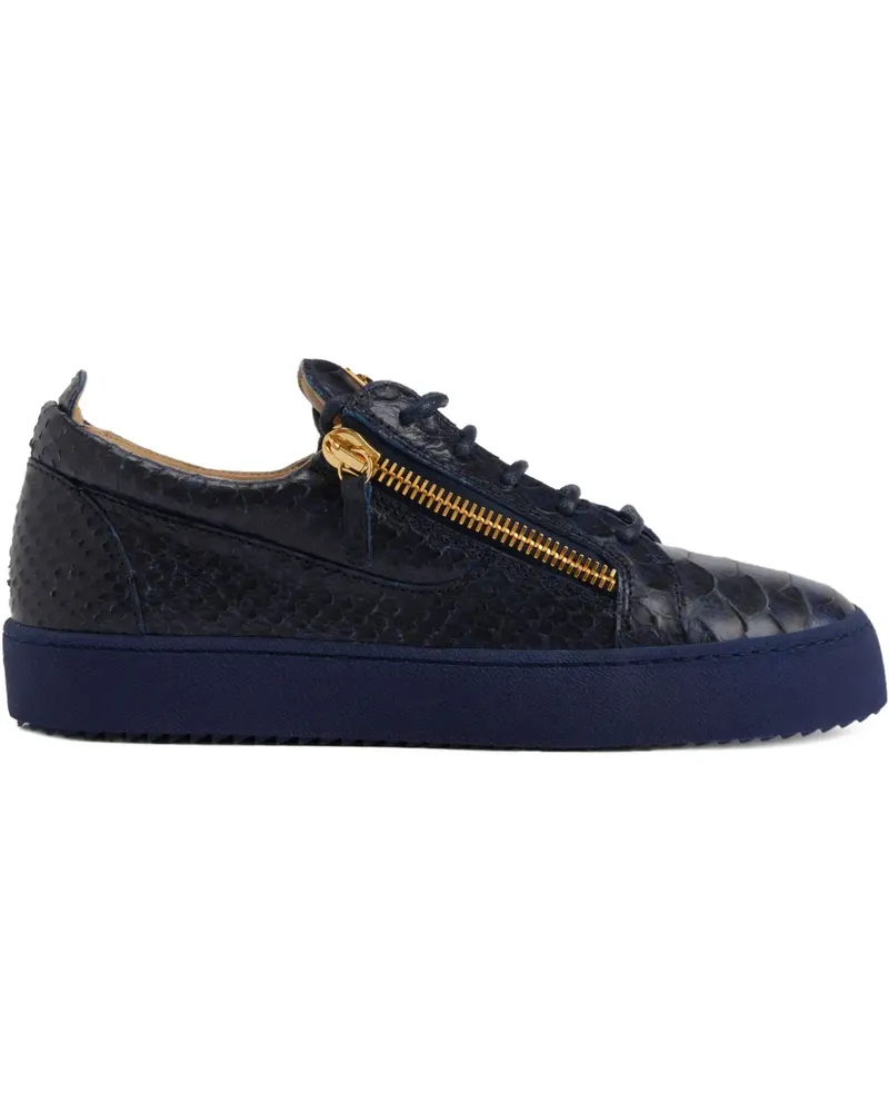 Giuseppe Zanotti Frankie reptile-print sneakers - Blau Blau
