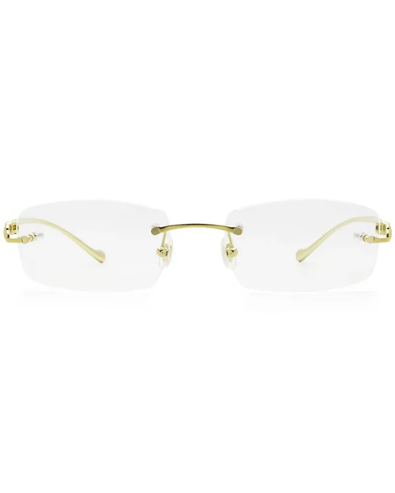 Cartier Sonnenbrille mit rechteckigem Gestell - Gold Gold