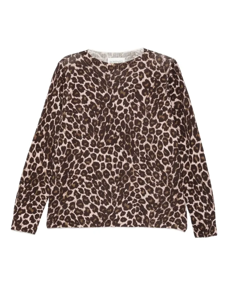 Eric Bompard Pullover mit Leoparden-Print - Braun Braun