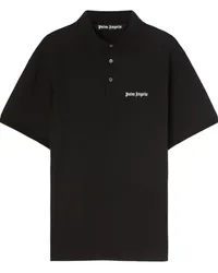 Palm Angels Poloshirt mit Logo-Stickerei Schwarz