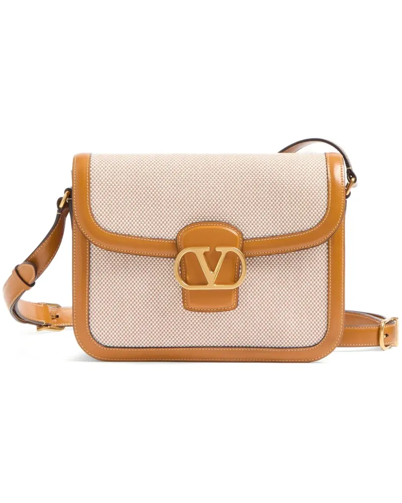 Valentino Garavani 9to5 Schultertasche aus Canvas - Nude Nude