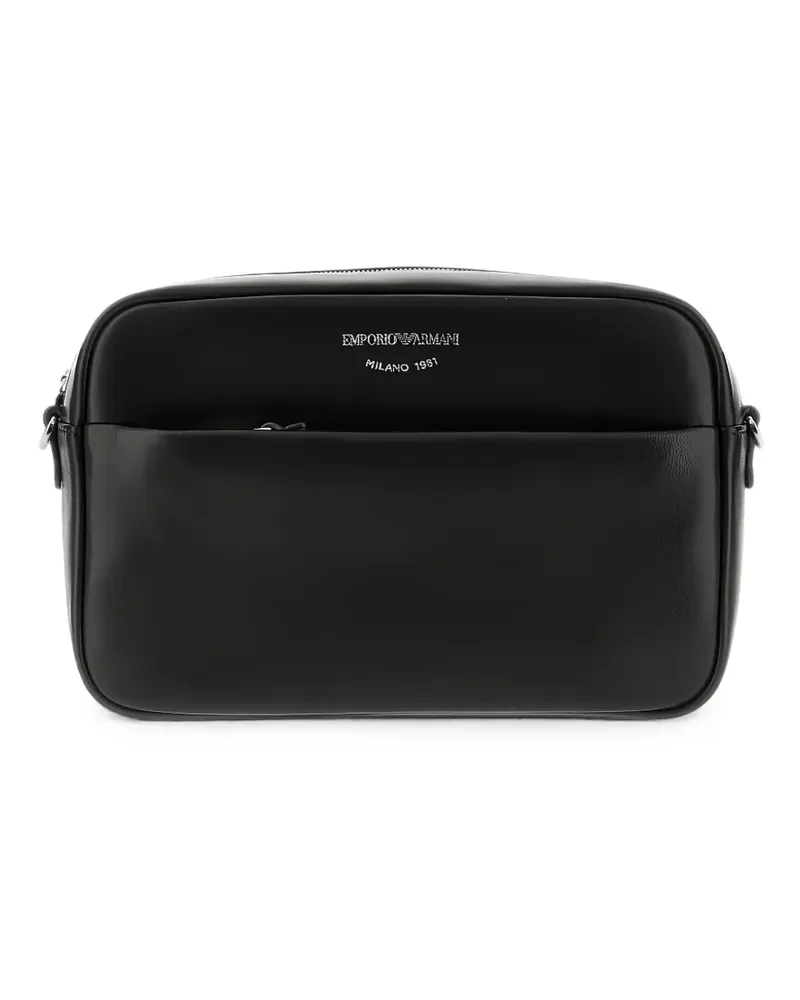 Emporio Armani leather camera bag - Schwarz Schwarz