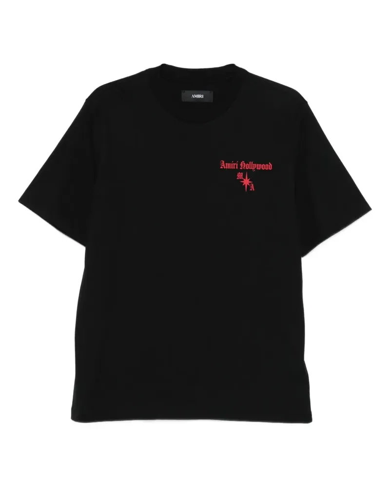 Amiri Hollywood T-Shirt mit Logo-Print - Schwarz Schwarz