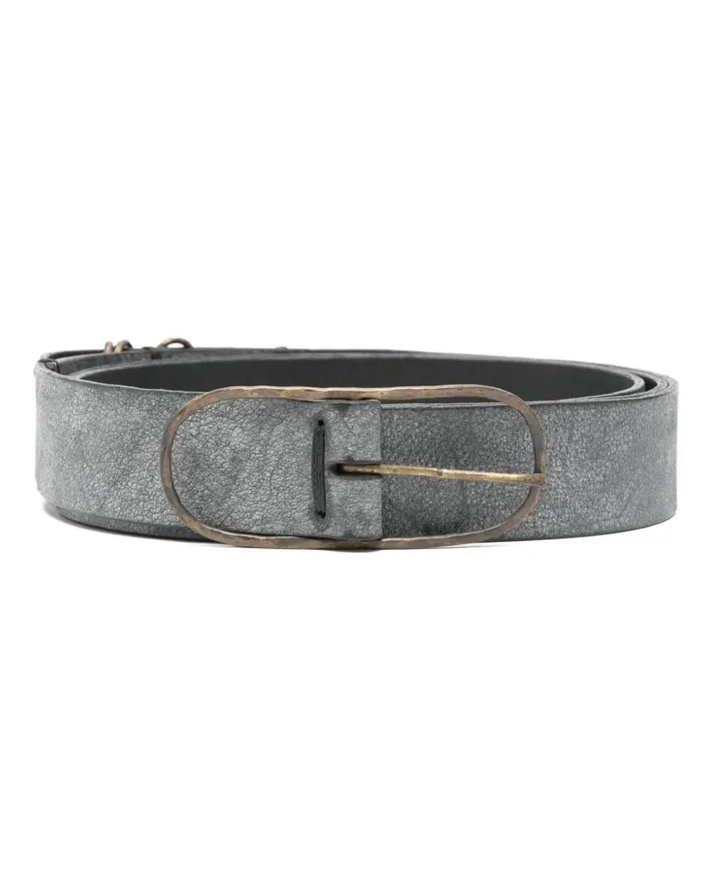 Ziggy Chen buckle-fastening leather belt - Schwarz Schwarz