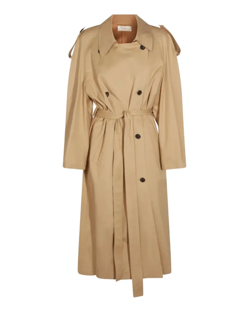 The Row button belted coat - Nude Nude