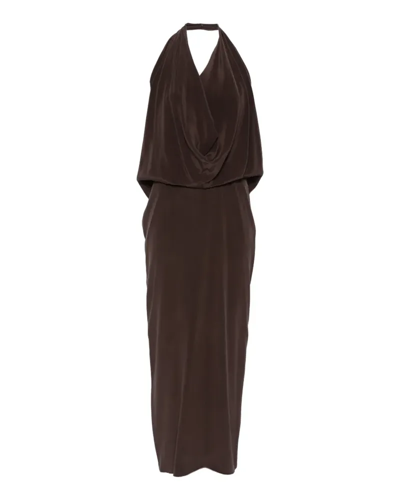 ALYSI halterneck maxi dress - Braun Braun